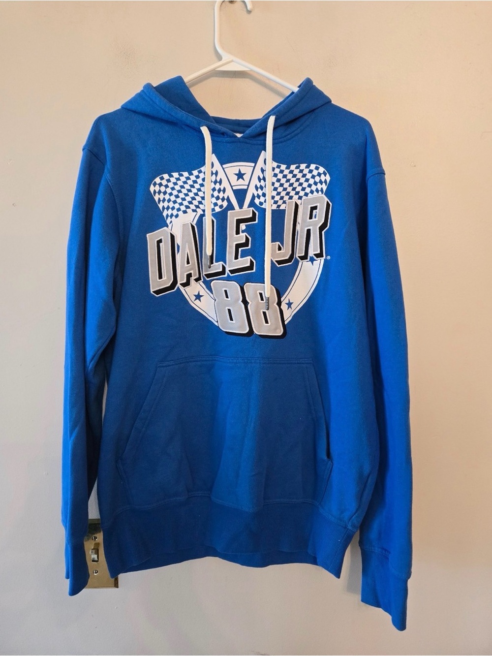 Nascar Dale Jr Racing 88 Pullover Hoodie Sweatshirt Adult M Blue Casual
